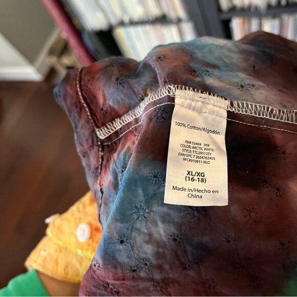 Multicolor Tie-Dye Crochet Dress, Grateful Dead, Phish, Handmade, XL Size 16-18 - Picture 10 of 10